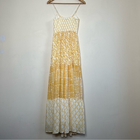 Ash & Eden Stuti Smocked Maxi Dress - Multi Floral Patchwork Tiered - Picture 9 of 14